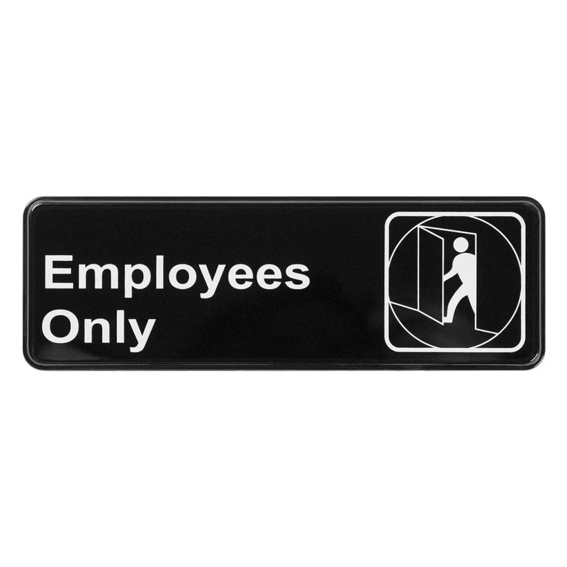 "EMPLOYEES ONLY" SIGN BLACK-+