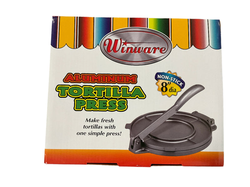 8” Tortilla Press, Non Stick Alum