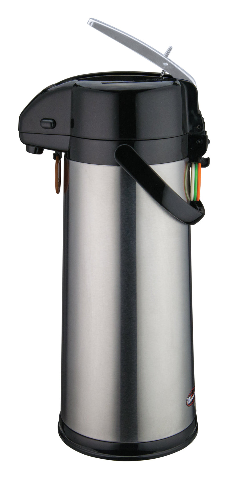 3L Glass Lined Airpot w/Lever Top, S/S Body