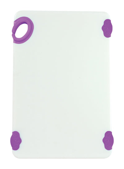 Allergen-Free STATIKBOARD Cutting Board with Hook, 12"x18"x1", Purple