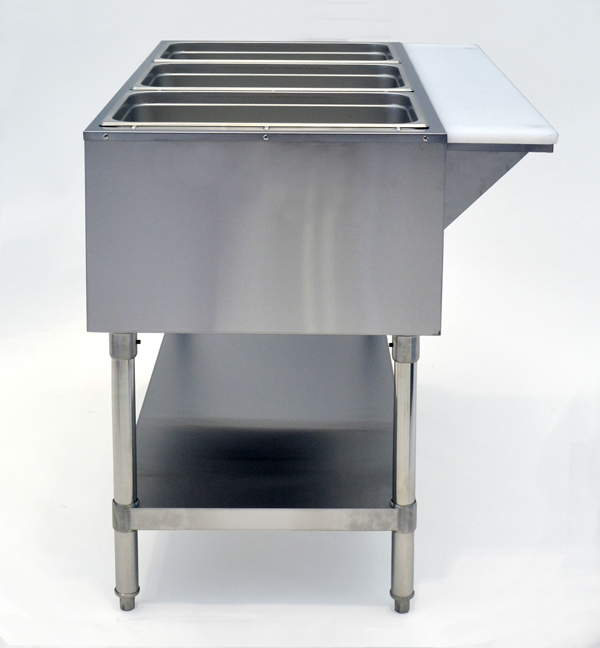 Mesa eléctrica para calentar alimentos, 2 recipientes de 500 W por recipiente, 1000 W/120 V (bandejas de agua incluidas)