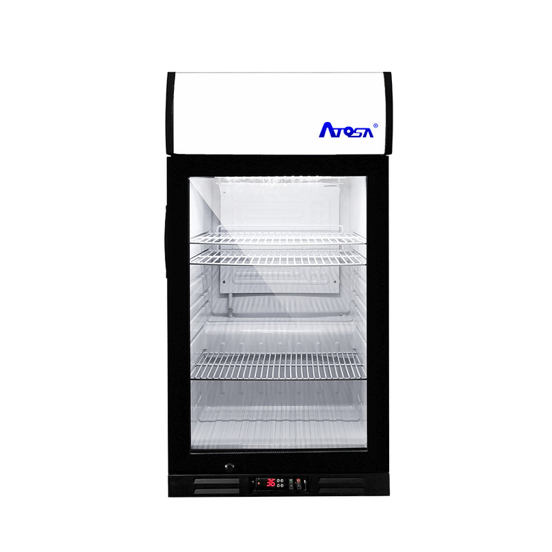 Compact Countertop Merchandiser with Digital Thermostat and Display Panel, 3 cu ft