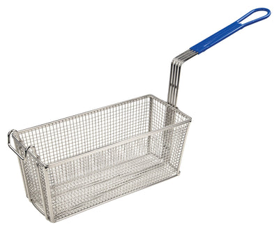 Fry Basket, 13-1" x 5-5/8" x 5-5/8", 10" Blue Hdl
