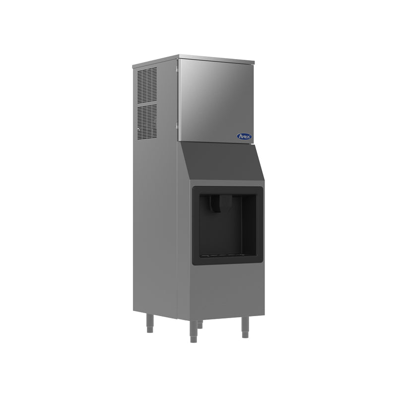 Modular Ice Maker, Cube-Style w/Built-in 160 lb Storage Bin, Hotel Ice Dispenser (350 LB / 24 HR)