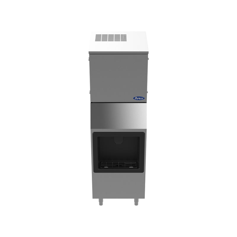 Modular Ice Maker, Cube-Style w/Built-in 160 lb Storage Bin, Hotel Ice Dispenser (350 LB / 24 HR)