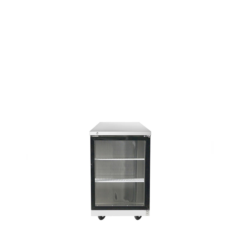 23" Glass Door Back Bar Cooler S/S Exterior