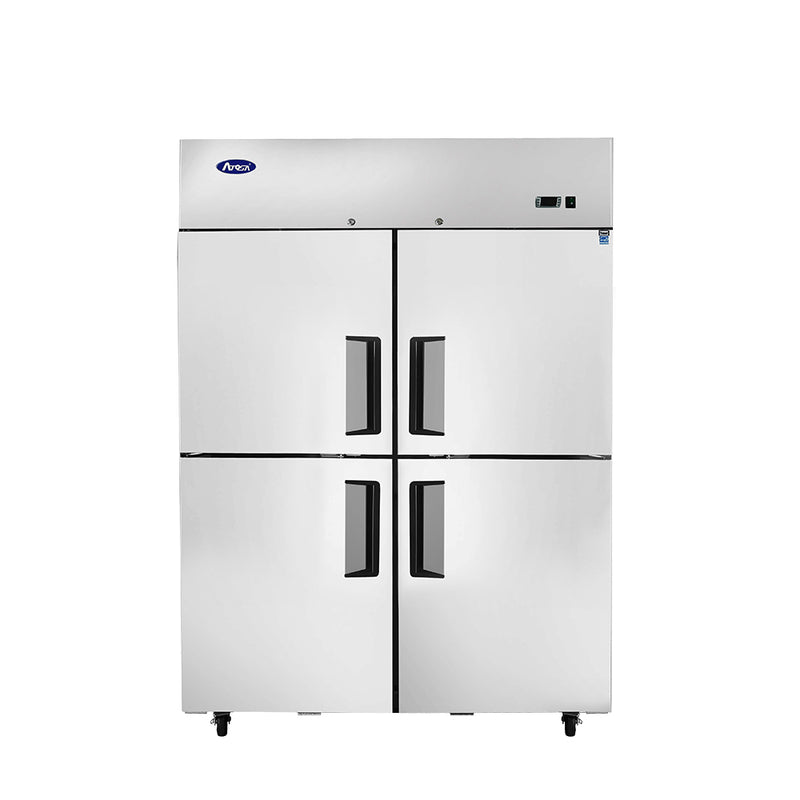 Top Mount Reach-in 2 Section Divided Door Freezer