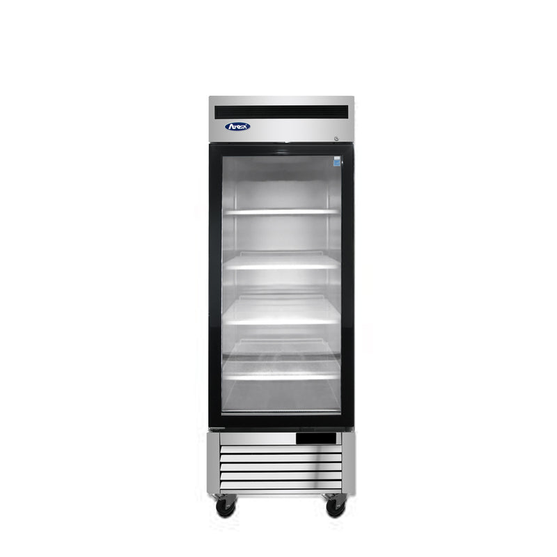 Bottom Mount (1) Glass Door Freezer S/S In/Out  LEFT HINGED