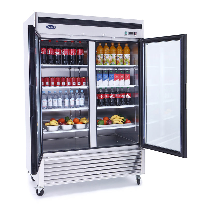 Atosa Bottom Mount Two Door Glass Door Cooler-+