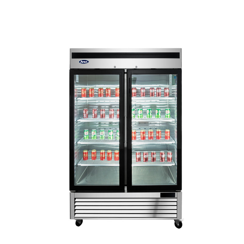 Atosa Bottom Mount Two Door Glass Door Cooler-+
