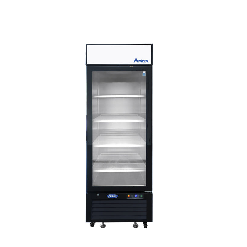 Bottom Mount (1) Glass Door Refrigerator 19.39 cu ft - Black Cabinet