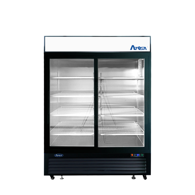 Bottom Mount 2 door Glass Sliding Door Refrigerator