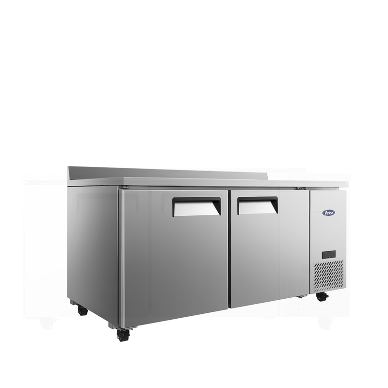 67" Worktop Refrigerator w/ Backsplash, Side Mount Compressor