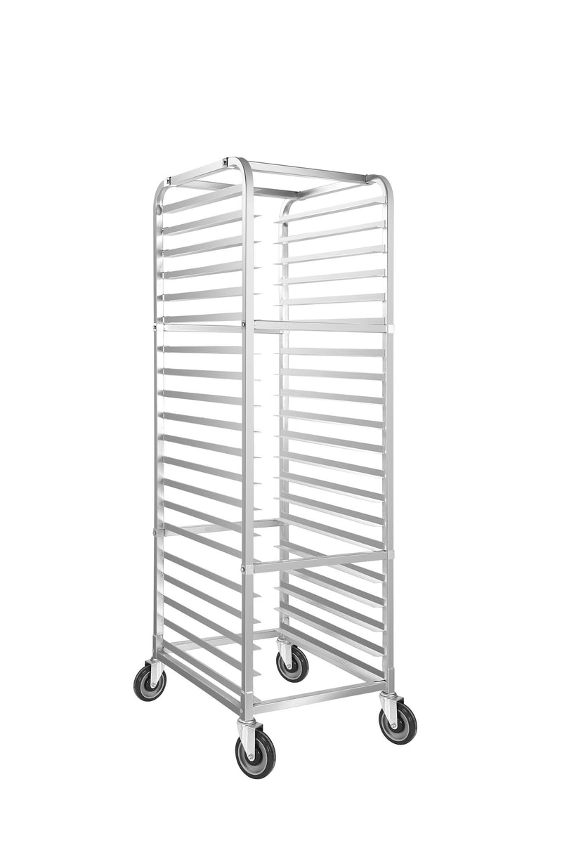 Heavy-Duty 20 Pan End Load Bun/Sheet Pan Rack with Casters