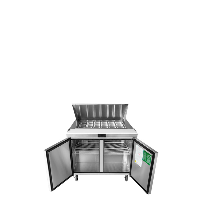 48" Mega Top Sandwich Prep Table with Night Cover
