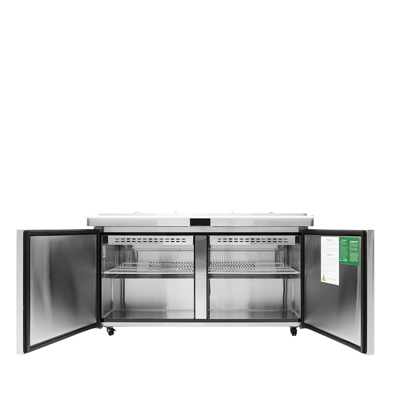 60" Mega Top Sandwich Prep Table with Night Cover