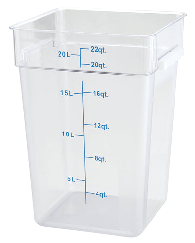 22qt Square Storage Container, Clear, PC