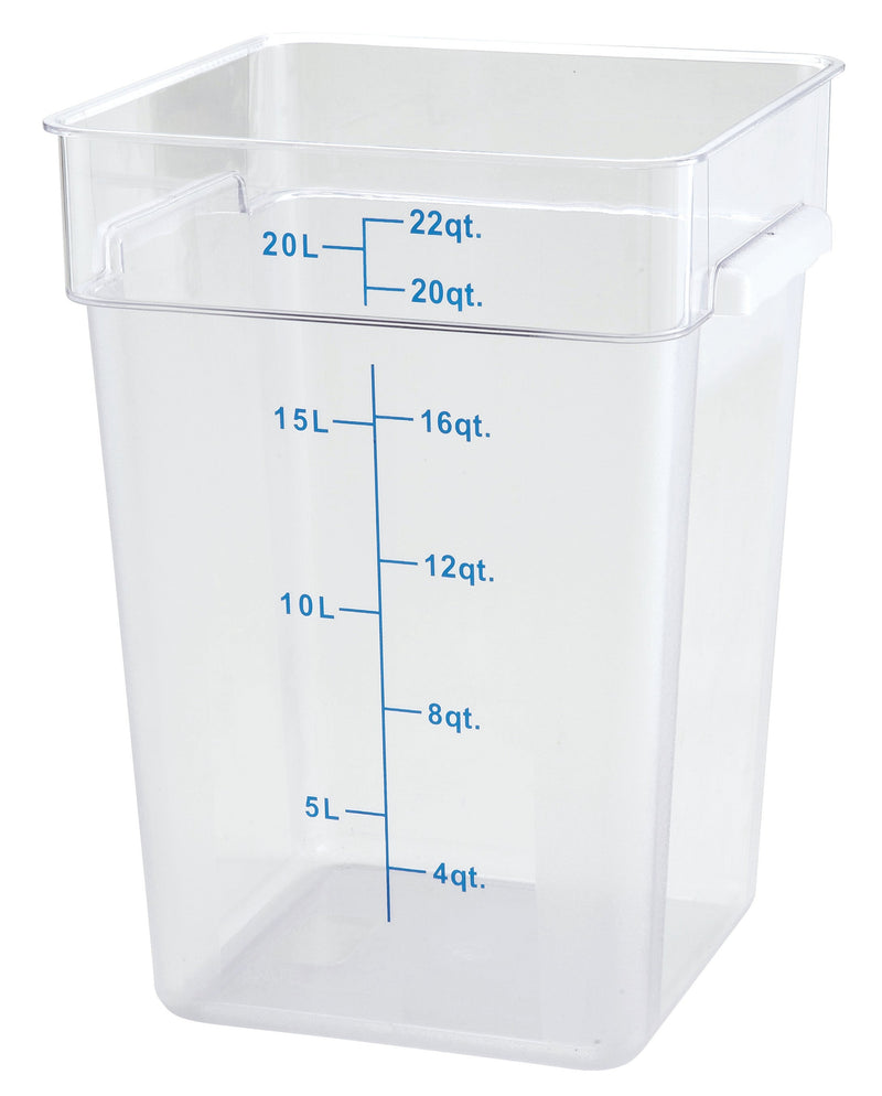 22qt Square Storage Container, Clear, PC