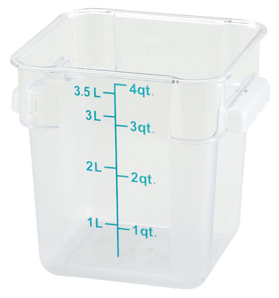 4qt Square Storage Container, Clear, PC