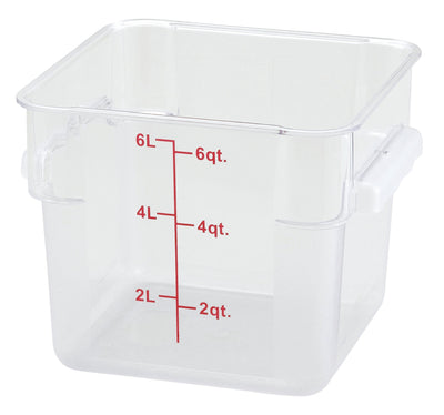 6qt Square Storage Container, Clear, PC