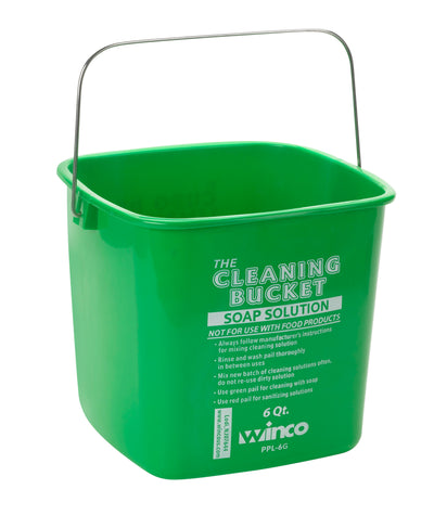 6qt Cleaning Bucket, Green Soap Solution