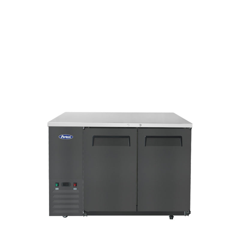 48" Back Bar Cooler Shallow Depth (Black Exterior)