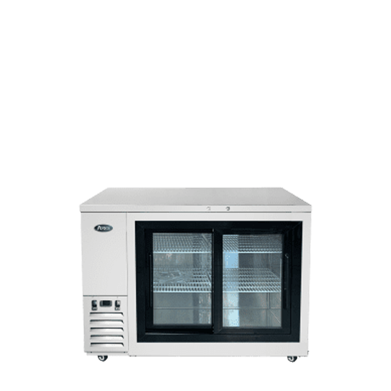 48" Back Bar Cooler w/ Sliding Glass Door Shallow Depth (S/S) Exterior