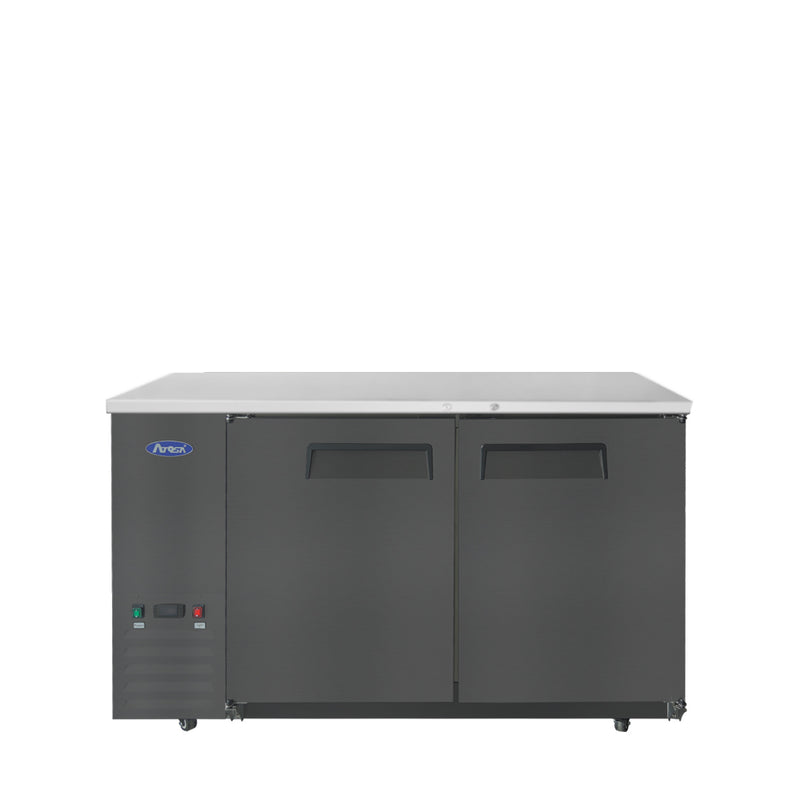 59" Back Bar Cooler Shallow Depth (Black Exterior)