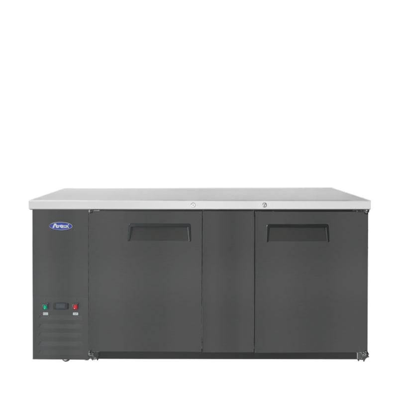 69" Back Bar Cooler Shallow Depth (Black Exterior)