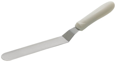 Spatula w/Offset, White PP Hdl, 6-1" x 1-5/16" Blade