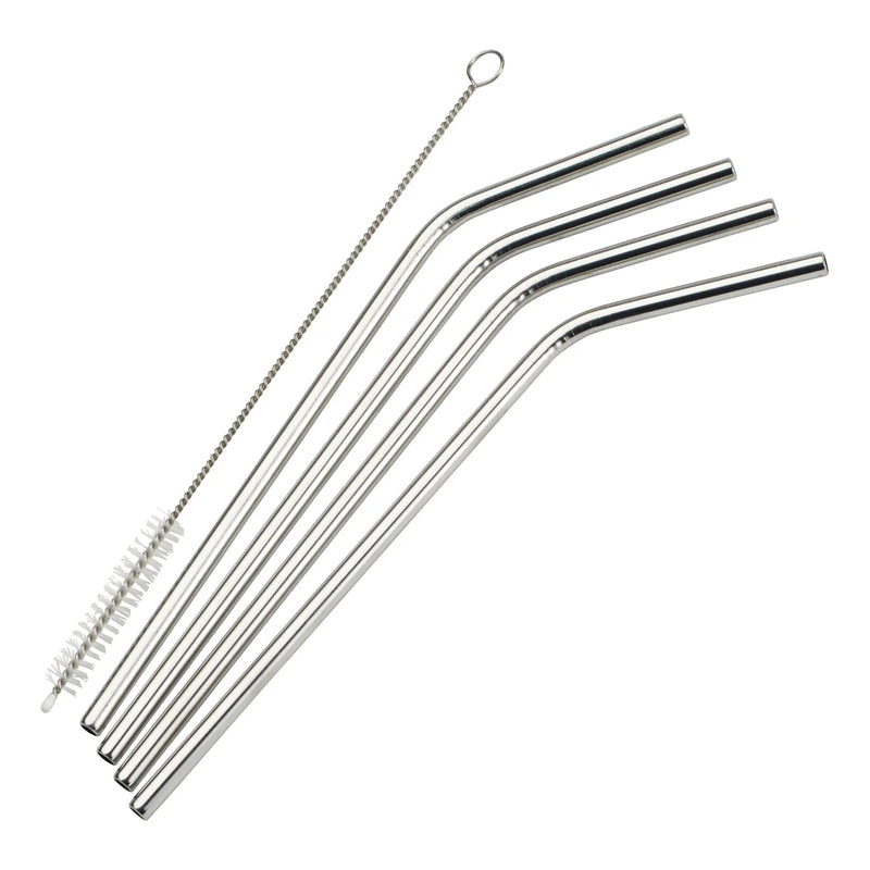 Steel Drinking Straw Curved-+