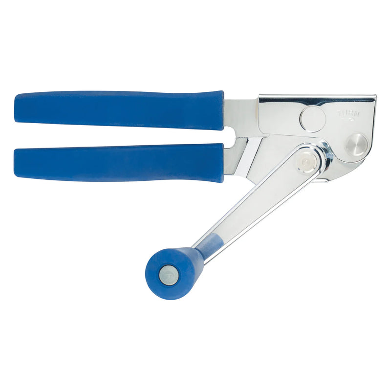 Twist & Out Can Opener, 8-3/4"L, Large Crank Hdl, Chrome Plated, Soft Grip Hdl